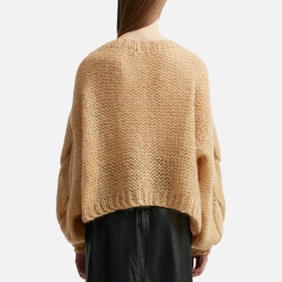 Loewe Anagram Embroidered Striped Mohair-blend Brown Sweater - Picture 3 of 13